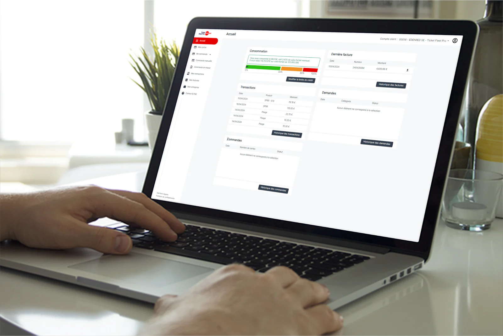 Application mobile carte carburant Ticket Fleet Pro